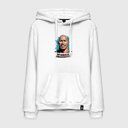 Мужская толстовка-худи Карикатурный портрет Дуэйна Джонсона