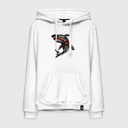 Мужская толстовка-худи Мото акула