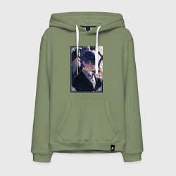 Мужская толстовка-худи Тёмный дворецкий Сиэль Фантомхайв пьет чай