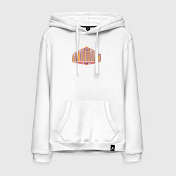 Толстовка-худи хлопковая мужская Доха - Катар, цвет: белый