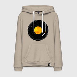 Мужская толстовка-худи Космос в виде виниловой пластинки