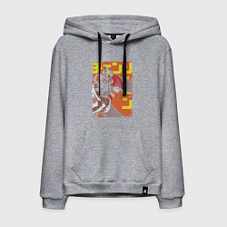 Мужская толстовка-худи Человек-бензопила Денджи оранжевый