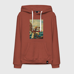 Мужская толстовка-худи Моряк и подзорная труба