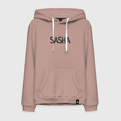 Толстовка-худи хлопковая мужская SASHA, цвет: пыльно-розовый