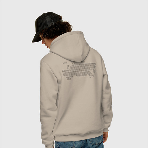 Мужская толстовка-худи Россия карта и флаг / Миндальный – фото 4