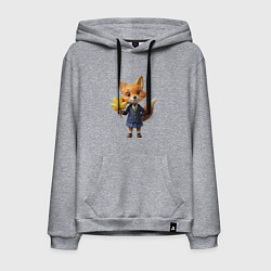 Мужская толстовка-худи Лисичка в школьной форме