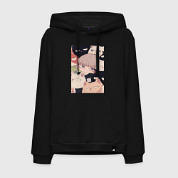 Мужская толстовка-худи Девушка с котиками