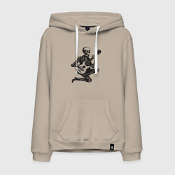 Мужская толстовка-худи Скелетик музыкант