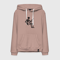 Мужская толстовка-худи Скелет гитарист