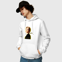 Толстовка-худи хлопковая мужская Улыбка astro, цвет: белый — фото 2