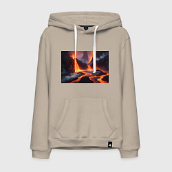 Мужская толстовка-худи Текущая лава