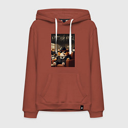 Мужская толстовка-худи Крёстный отец мяуфии - нейроарт