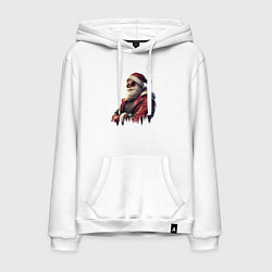 Мужская толстовка-худи Крутой брутальный Дед Мороз