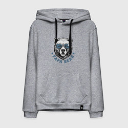Мужская толстовка-худи Папа медведь в очках