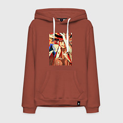 Мужская толстовка-худи Ван-Пис Луффи Монки арт