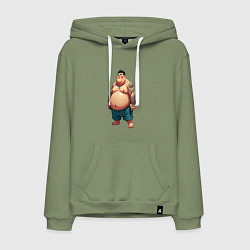 Мужская толстовка-худи Толстяк анимешник