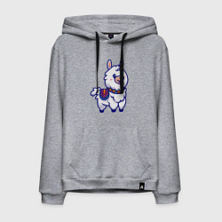 Мужская толстовка-худи Альпака показывает язык