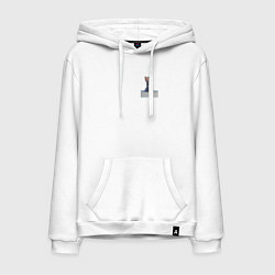 Мужская толстовка-худи Заяц зимний в сугробе