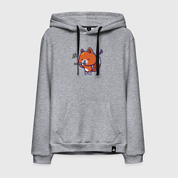 Мужская толстовка-худи Лисичка с флейтой