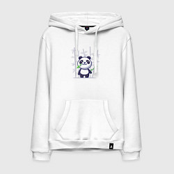Мужская толстовка-худи Панда с бамбуком