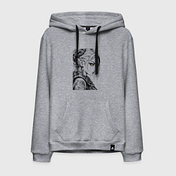 Мужская толстовка-худи Девушка с алыми глазами