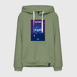 Мужская толстовка-худи NASA фиолетовый плакат