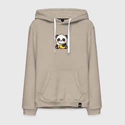 Мужская толстовка-худи Милая панда с бананом