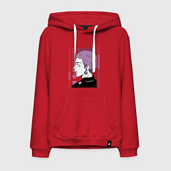 Толстовка-худи хлопковая мужская Токийские мстители Такаши Мицуя, цвет: красный