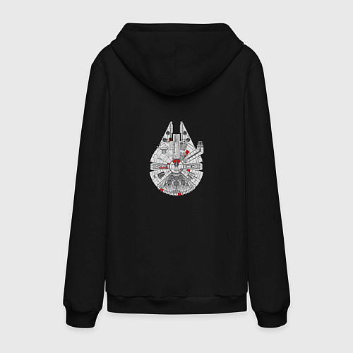 Мужская толстовка-худи Millennium falcon / Черный – фото 2