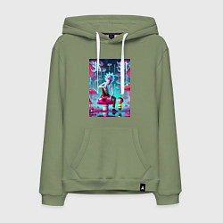 Мужская толстовка-худи Rick and Morty under the mushrooms