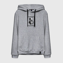 Мужская толстовка-худи Велосипед в стиле гранж