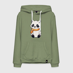 Мужская толстовка-худи Милый белый енот