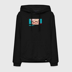 Толстовка-худи хлопковая мужская Сэико Аясэ, цвет: черный