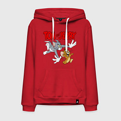 Мужская толстовка-худи Том и Джерри - погоня
