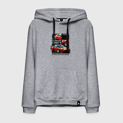 Мужская толстовка-худи Спортивная машина по кусочкам и целиком