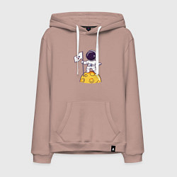 Мужская толстовка-худи Астронавт прибыл на луну