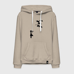 Мужская толстовка-худи Девочка и дракончики