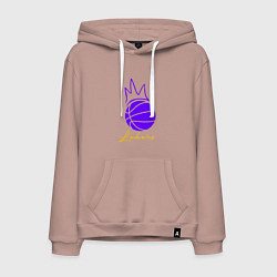 Толстовка-худи хлопковая мужская Короли Лейкерс, цвет: пыльно-розовый