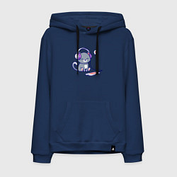 Мужская толстовка-худи Котёнок меломан