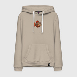 Мужская толстовка-худи Забавная коричнева рыба