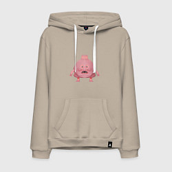 Мужская толстовка-худи Розовый монстр