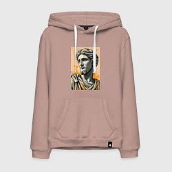 Мужская толстовка-худи Арт с античным портретом