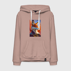 Мужская толстовка-худи Fox fashionista - ai art fantasy