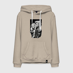 Мужская толстовка-худи Барби и Кен - киберпанк эскиз