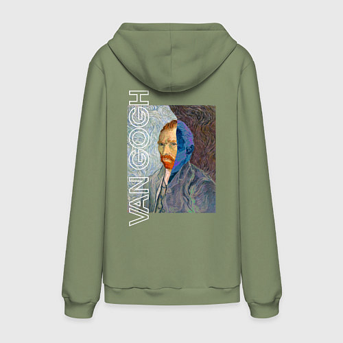 Мужская толстовка-худи Vincent van Gogh - Мystery / Авокадо – фото 2