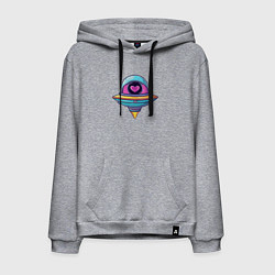 Мужская толстовка-худи Инопланетная тарелка с сердечком