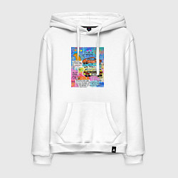 Мужская толстовка-худи Принт в стиле Баския с машинами