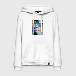 Мужская толстовка-худи Граффити уличное искусство со скелетом и надписями