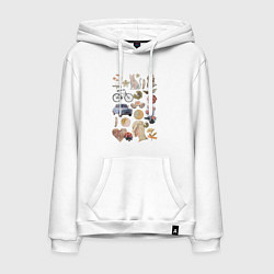 Мужская толстовка-худи Ретро коллаж