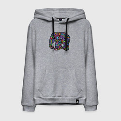 Мужская толстовка-худи Цветной слоник